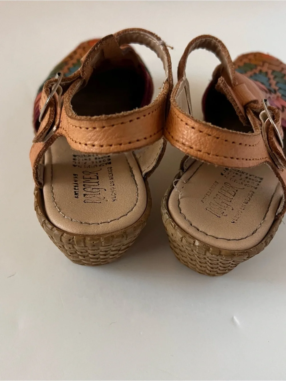 Artisan Multicolor Woven Leather Huarache Sandals for Kids